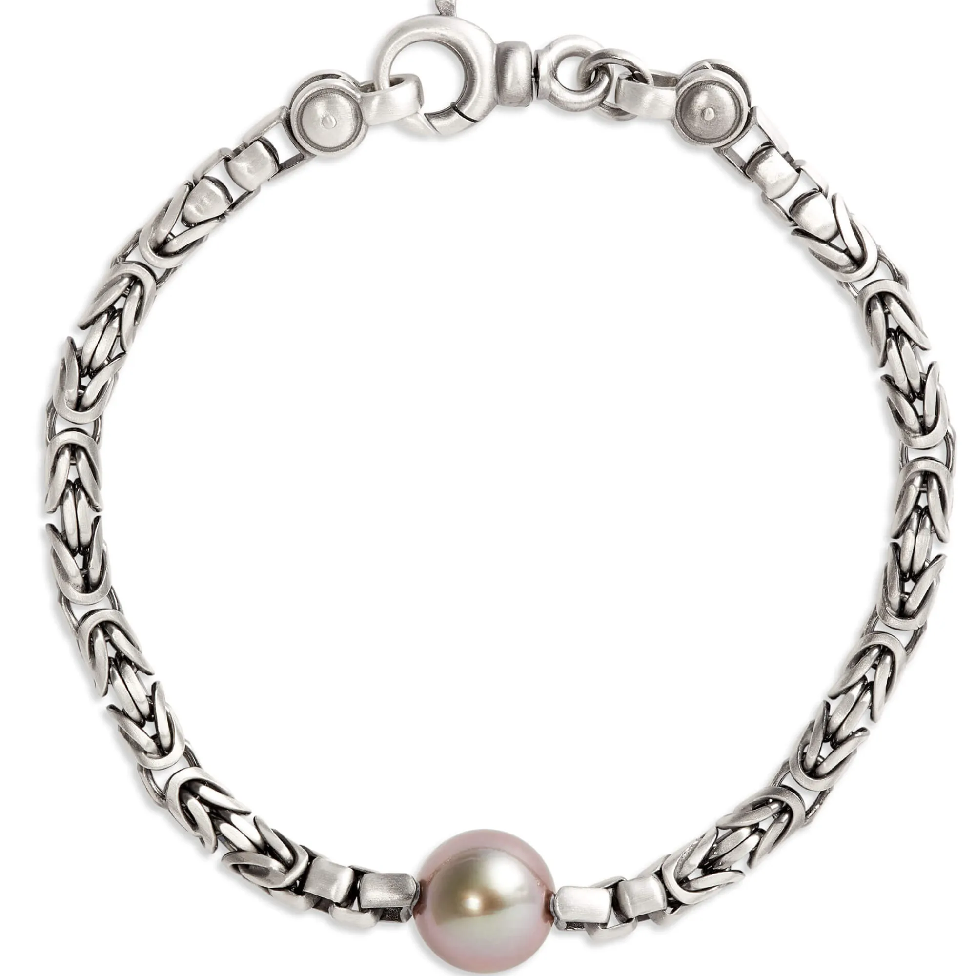8.5-Inch Ruthenium and Pearl Bracelet New