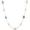 Toscano 18-Inch Gemstone Necklace, 14K Yellow Gold Discount