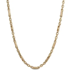 Toscano 24-Inch Mixed Link Neck Chain, 14K Yellow Gold Outlet