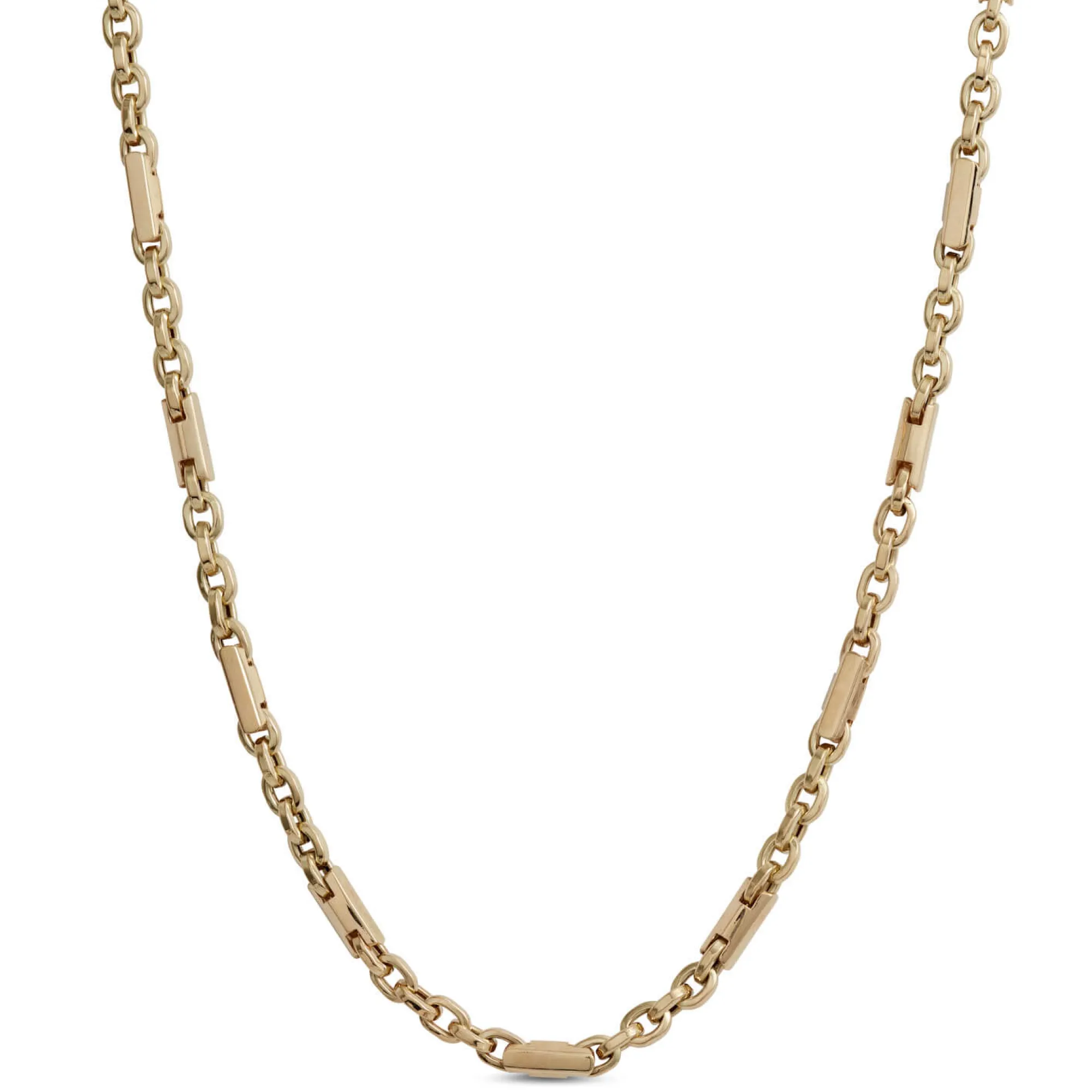 Toscano 24-Inch Mixed Link Neck Chain, 14K Yellow Gold Outlet