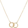 Interlocking Double Twist Ring Necklace, 14K Discount