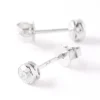 Invisible Bezel Classic Round Diamond Studs, ½ Carat, 14K White Gold Outlet
