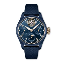 IWC Big Pilot’s Watch Perpetual Calendar Tourbillon Le Petit Prince Blue Dial Watch, 46.5mm Clearance