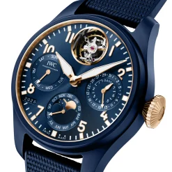 IWC Big Pilot’s Watch Perpetual Calendar Tourbillon Le Petit Prince Blue Dial Watch, 46.5mm Clearance