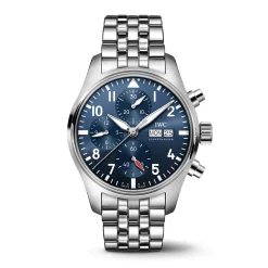 IWC Pilot's Watch 41 Blue Dial Steel Chronograph, 41mm Clearance