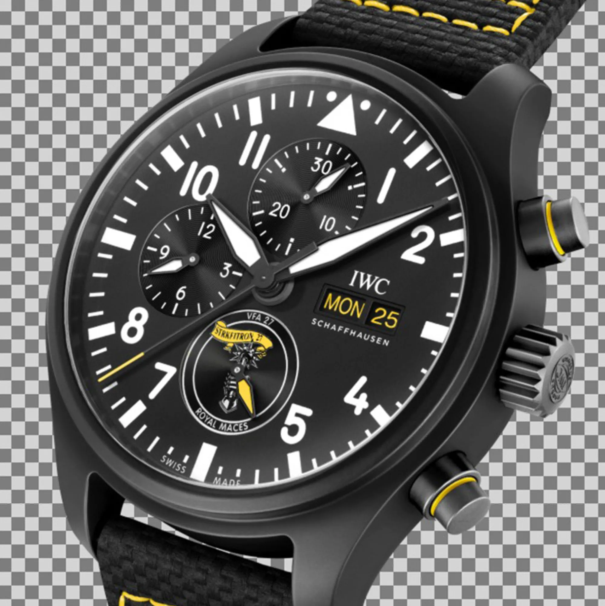 IWC Pilot’s Watch Chronograph Edition Royal Maces Black Dial Watch, 44.5mm New