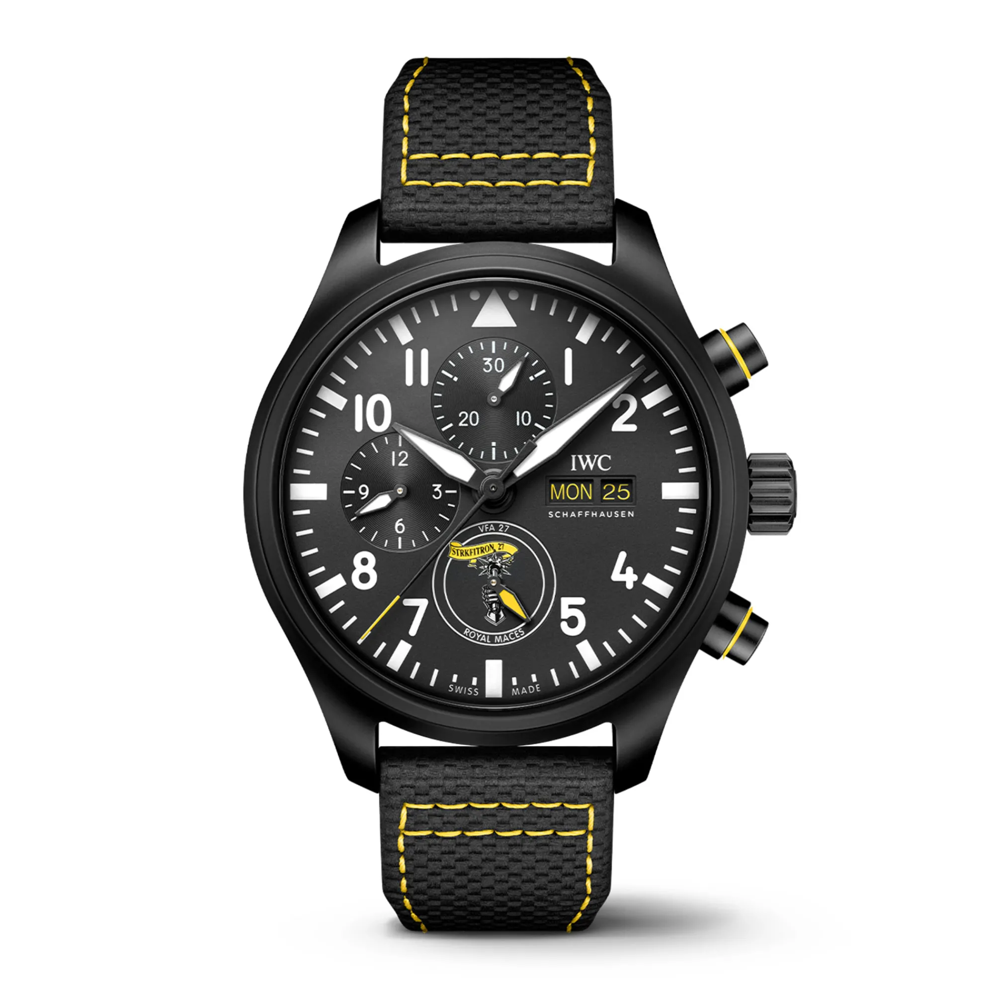 IWC Pilot’s Watch Chronograph Edition Royal Maces Black Dial Watch, 44.5mm New