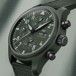 IWC Pilot’s Watch Chronograph TOP GUN Edition “Woodland” Green Dial Watch, 44.5mm New