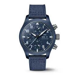 IWC Pilot's Watch Chronograph 41 TOP GUN Oceana Blue Dial Watch, 41.9mm New