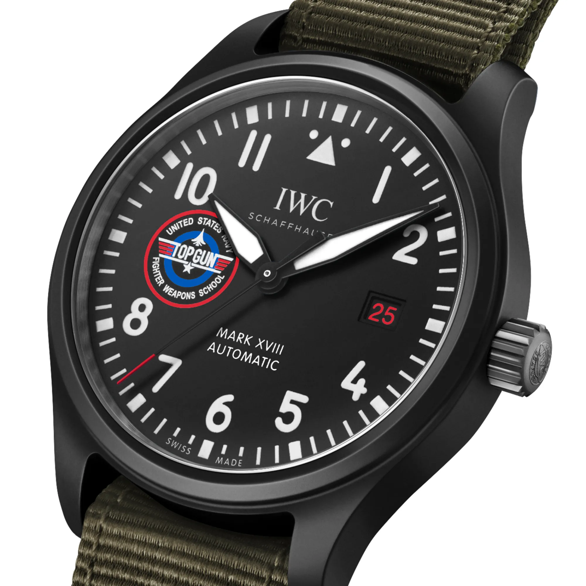 IWC Pilot’s Watch Mark XVIII Top Gun Edition “SFTI” Black Dial Watch, 41mm Outlet