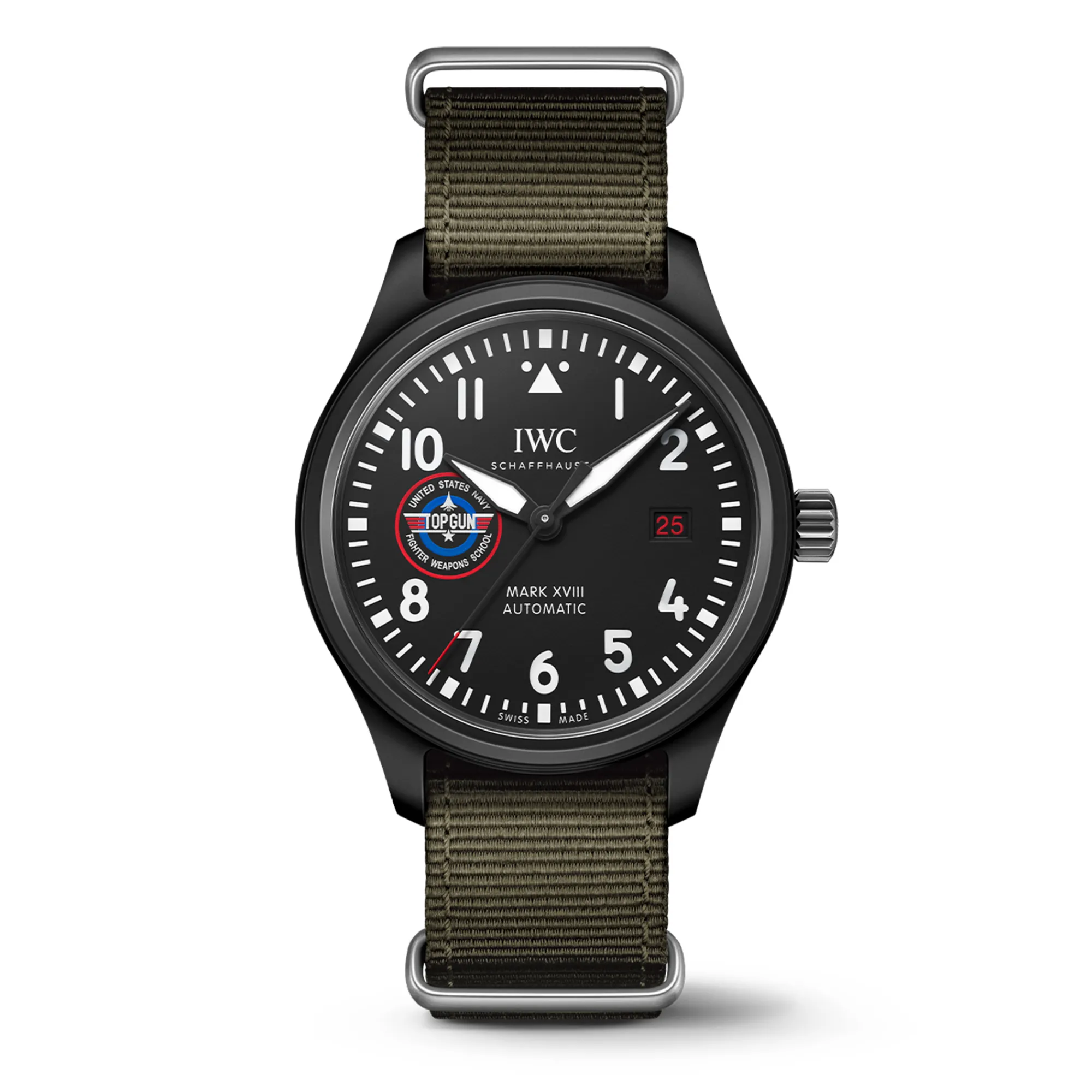 IWC Pilot’s Watch Mark XVIII Top Gun Edition “SFTI” Black Dial Watch, 41mm Outlet