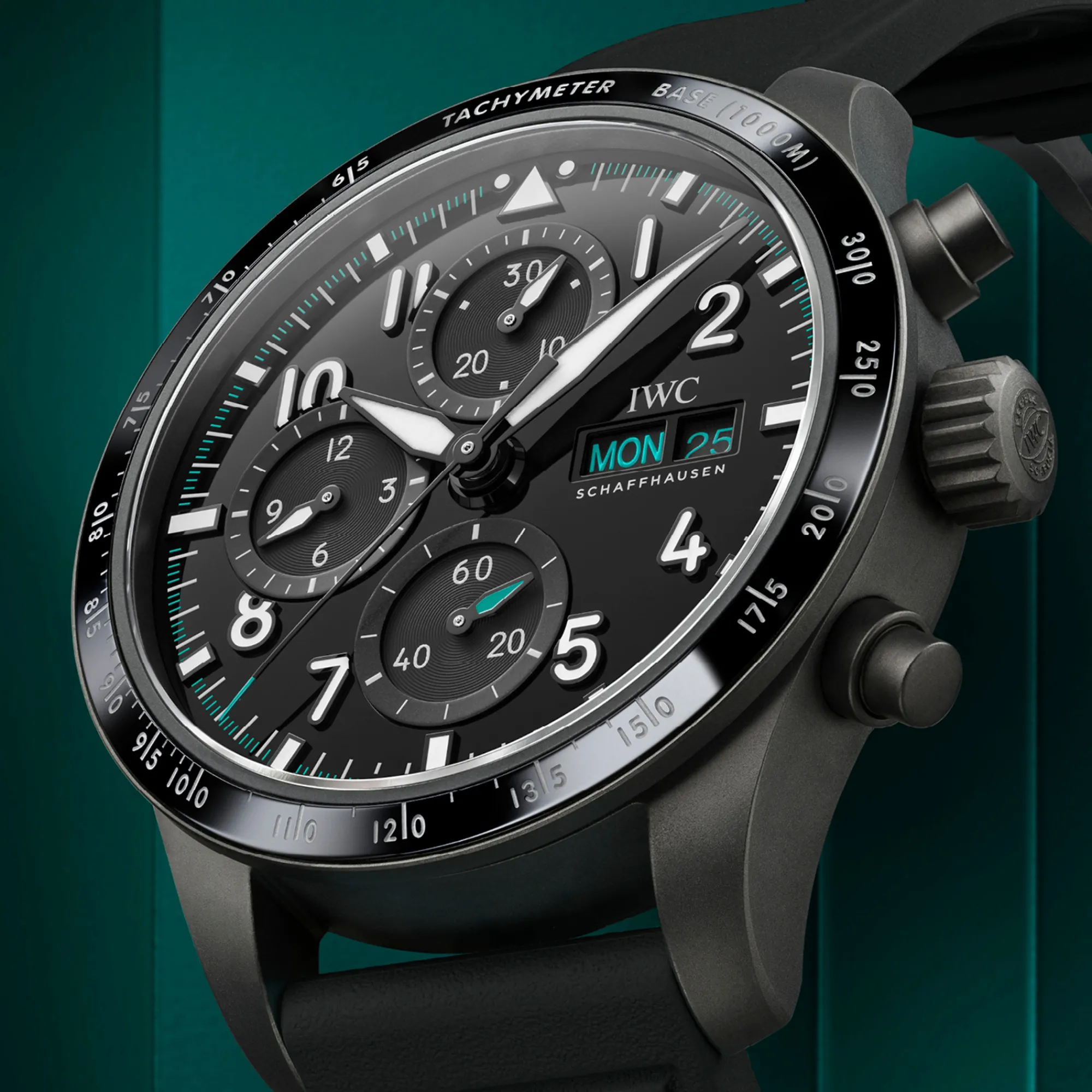 IWC Pilot’s Watch Performance Chronograph 41 Mercedes-AMG PETRONAS Formula One™ Team Black Dial Watch, 41mm New