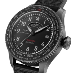 IWC Pilot's Watch Timezoner TOP GUN Ceratanium Black Dial Watch, 46mm Online