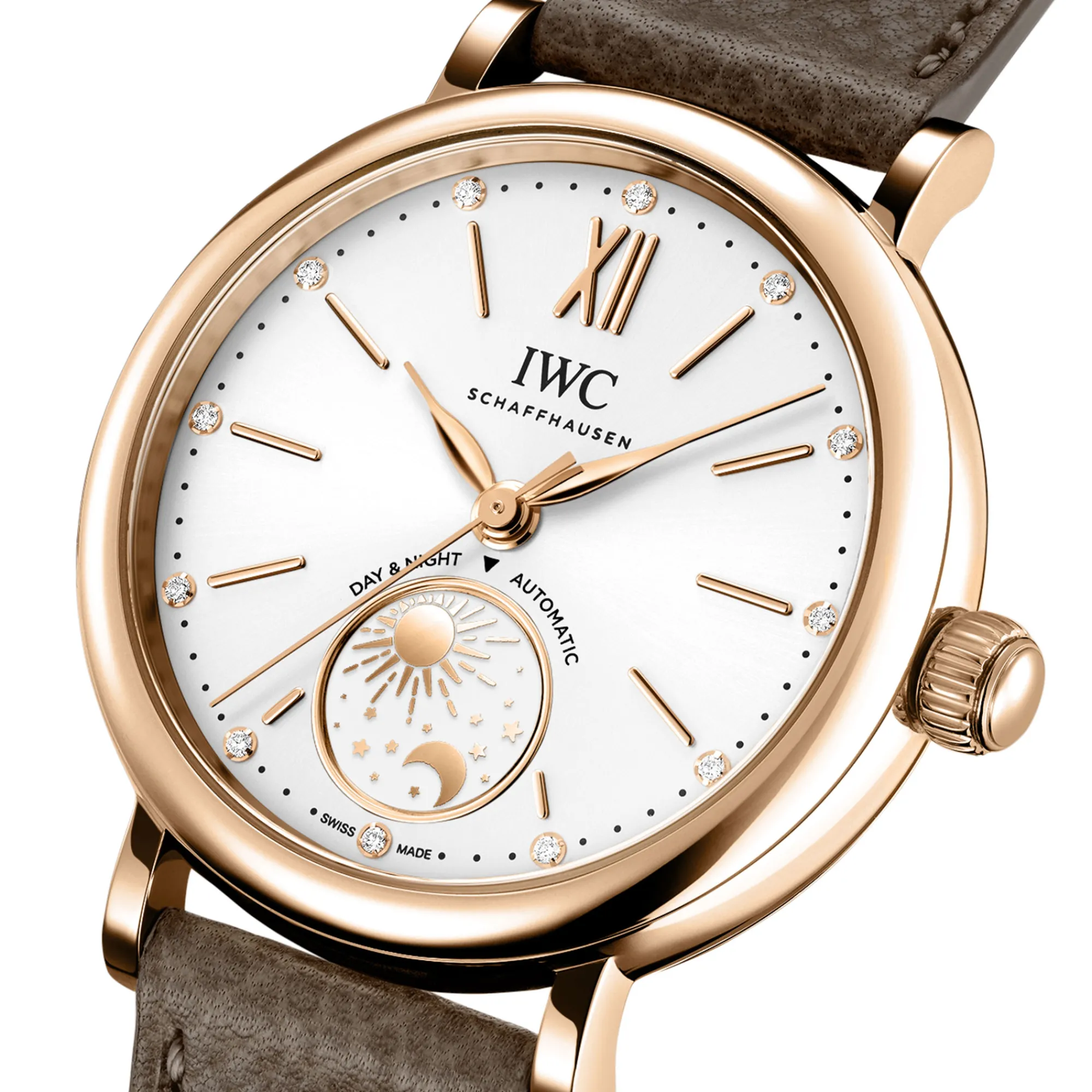 IWC Portofino Automatic Day & Night 34 Silver Dial Watch, 34mm Sale