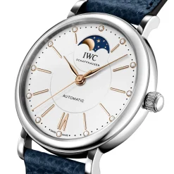 IWC Portofino Automatic Moon Phase 37 Silver Dial Watch, 37.1mm Clearance