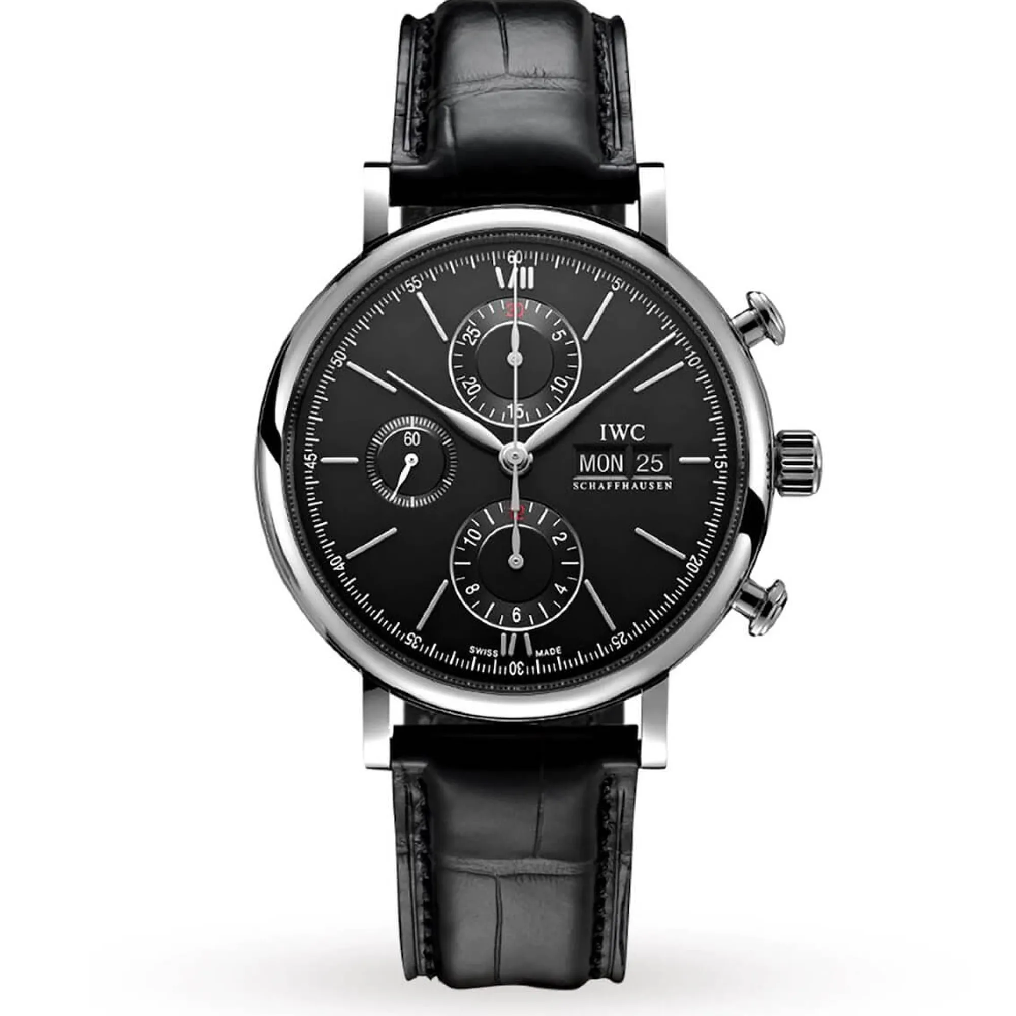 IWC Portofino Chronograph Black Dial Watch, 42mm New