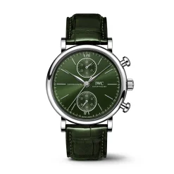 IWC Portofino Chronograph Green Dial Watch, 39mm Sale