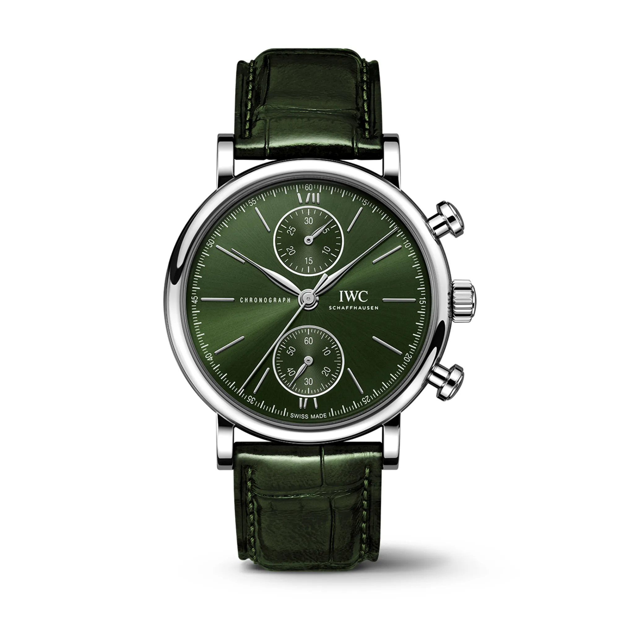 IWC Portofino Chronograph Green Dial Watch, 39mm Sale