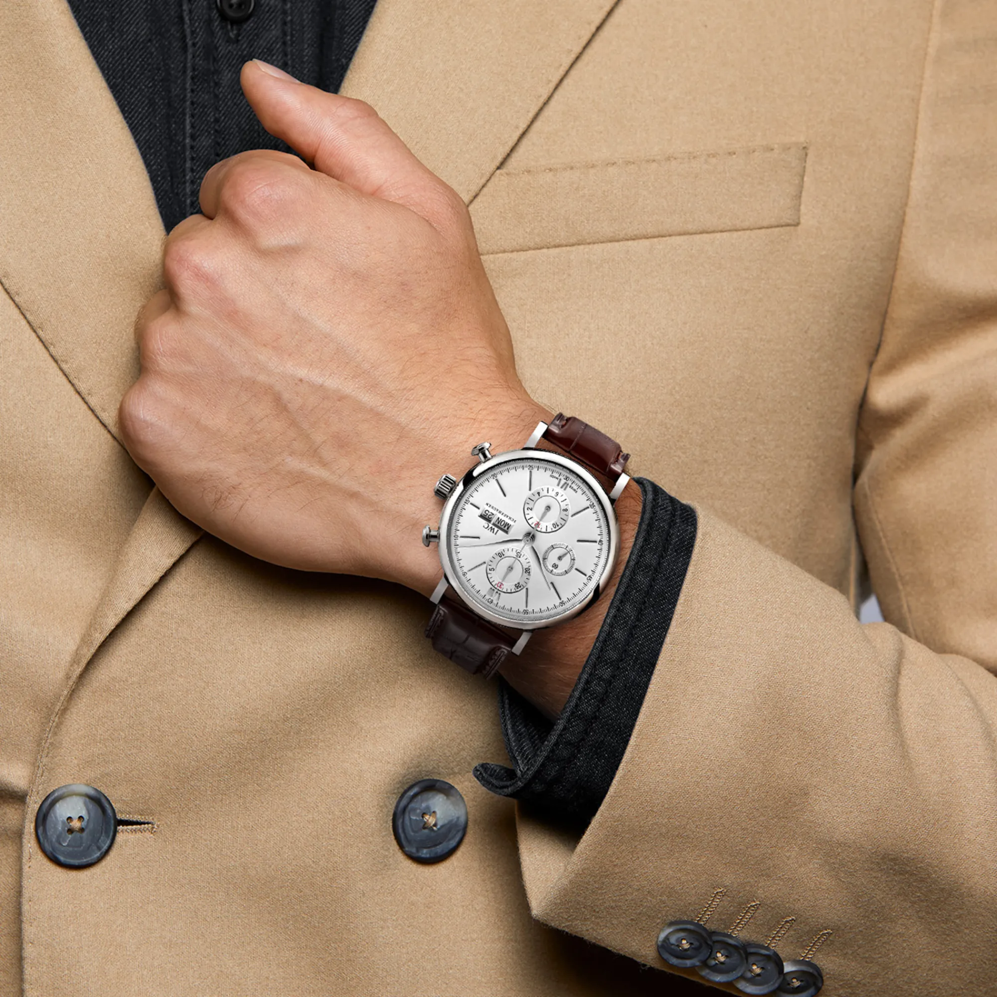 IWC Portofino Chronograph Silver Dial Watch, 42mm Hot