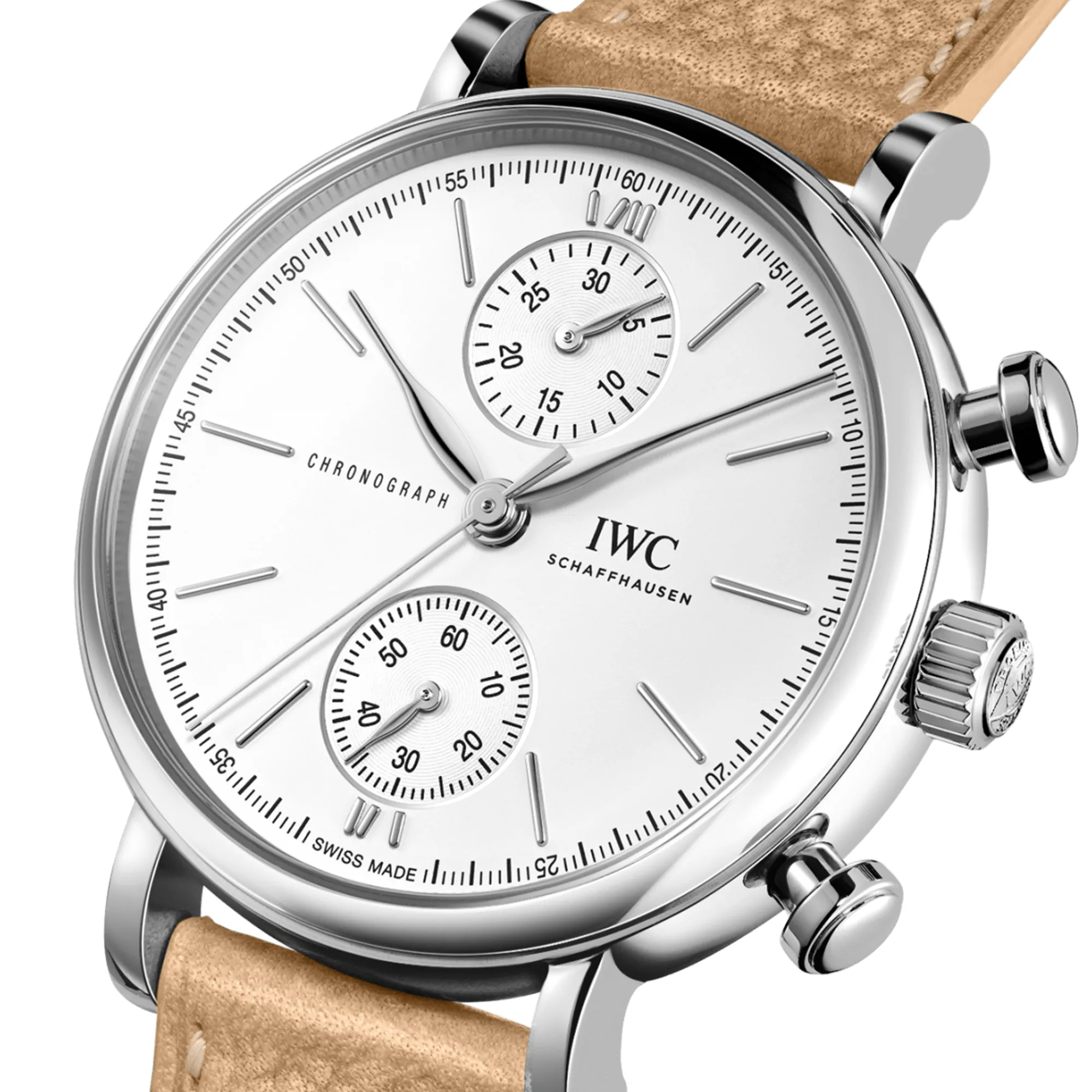 IWC Portofino Chronograph 39 White Dial Watch, 39mm Clearance