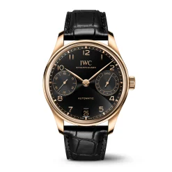 IWC Portugieser Automatic 42 Black Dial Watch, 42.4mm Outlet