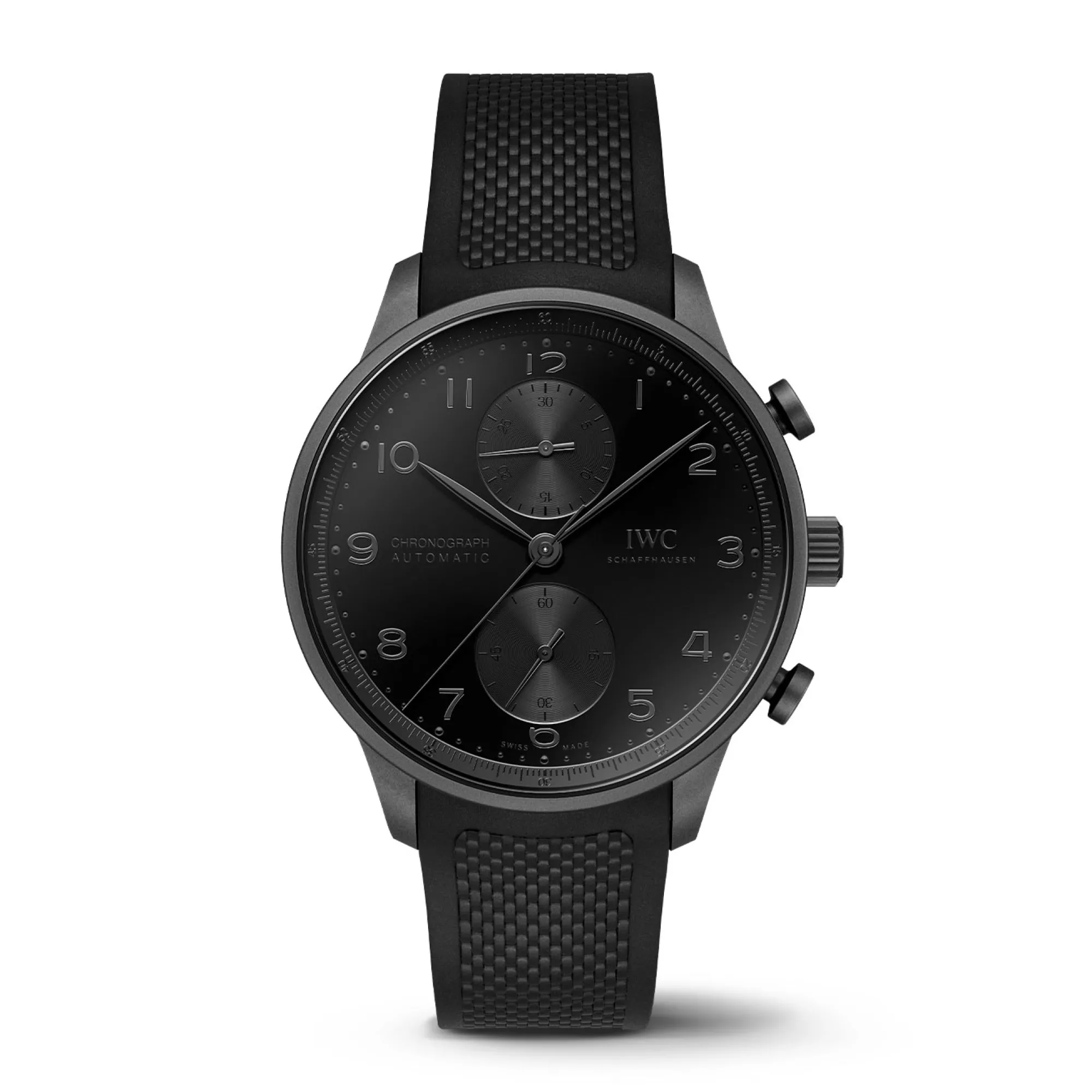 IWC Portugieser Chronograph Ceratanium® Black Dial Watch, 41mm Outlet