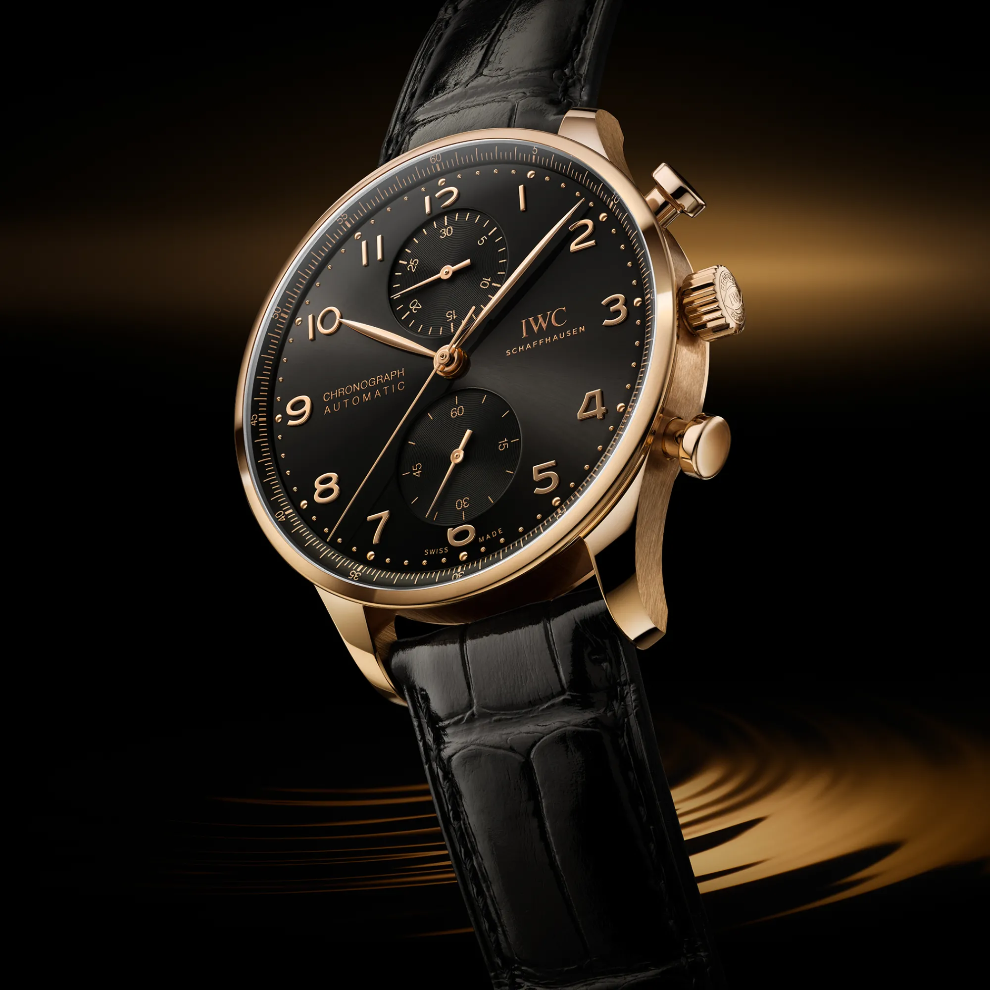 IWC Portugieser Chronograph Black Dial Watch, 41mm Sale