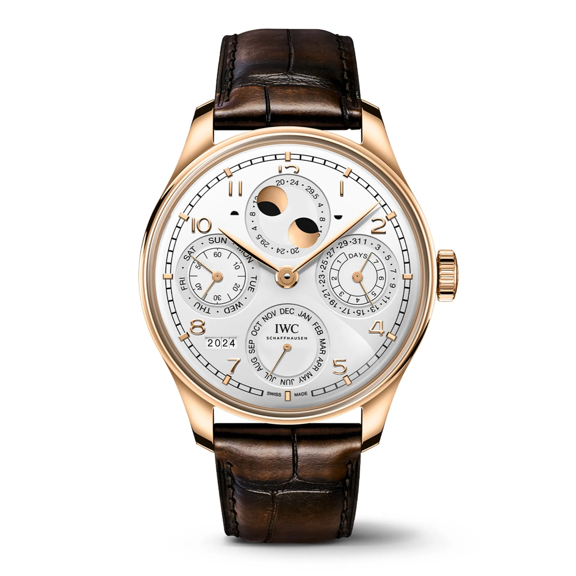 IWC Portugieser Perpetual Calendar 44 Silver Dial Watch, 44.4mm