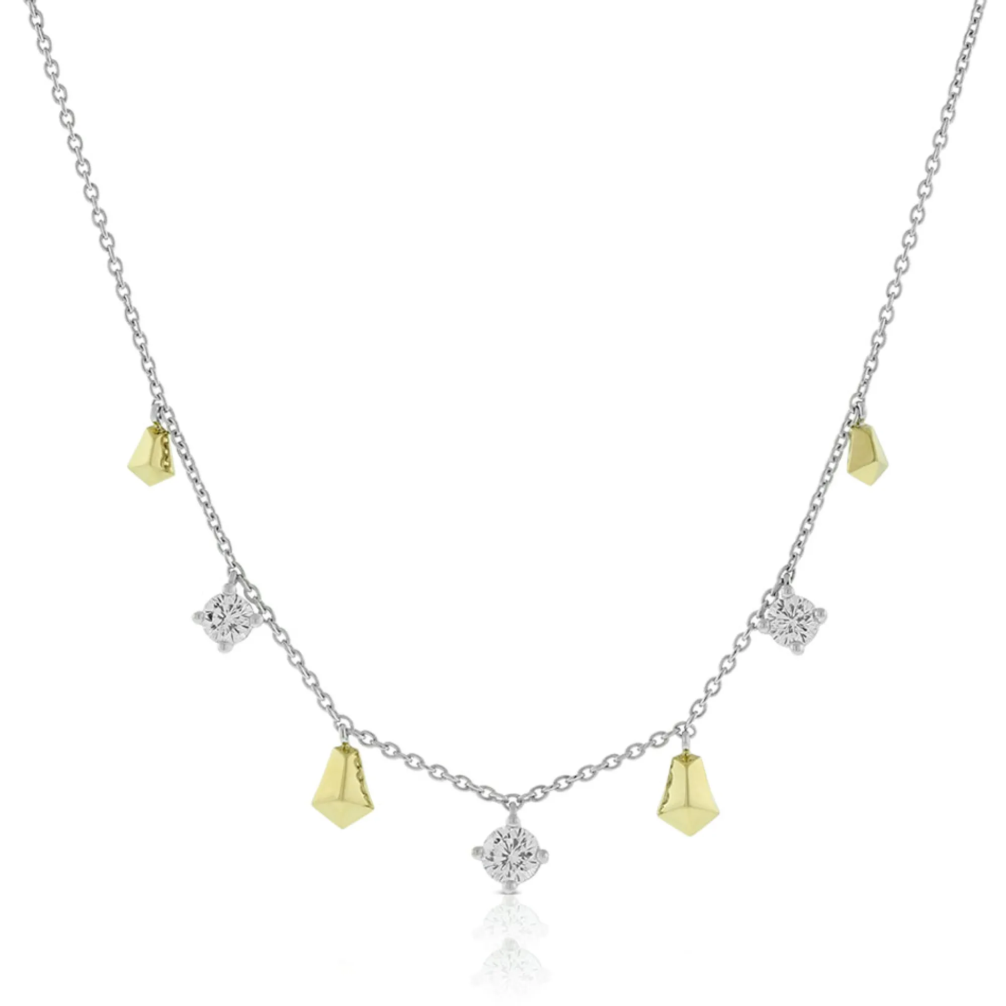 Signature Jade Trau for Ben Bridge Diamond Station Necklace 18K Sale