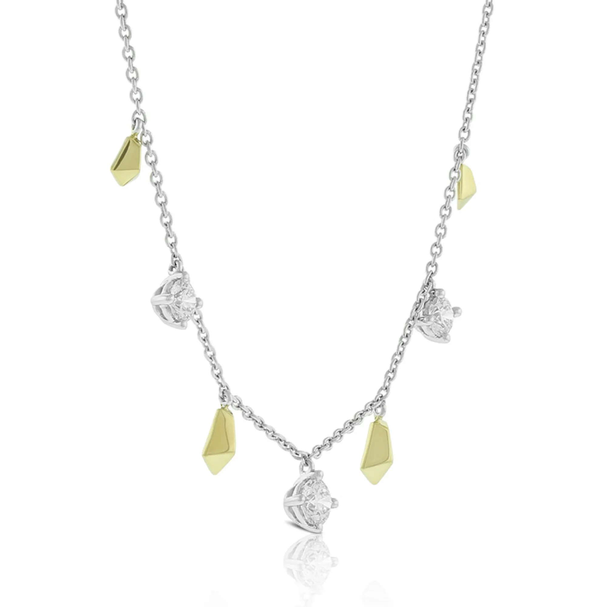 Signature Jade Trau for Ben Bridge Diamond Station Necklace 18K Sale