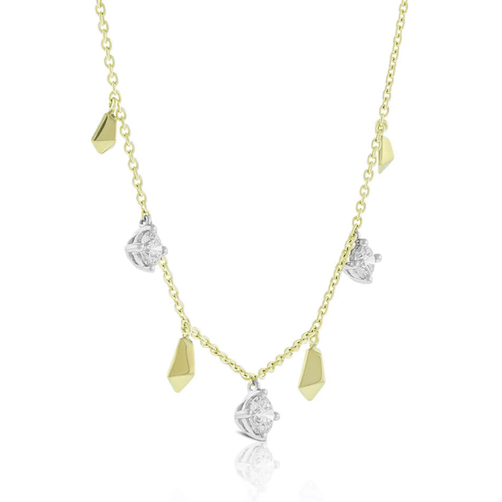 Signature Jade Trau for Ben Bridge Diamond Station Necklace 18K