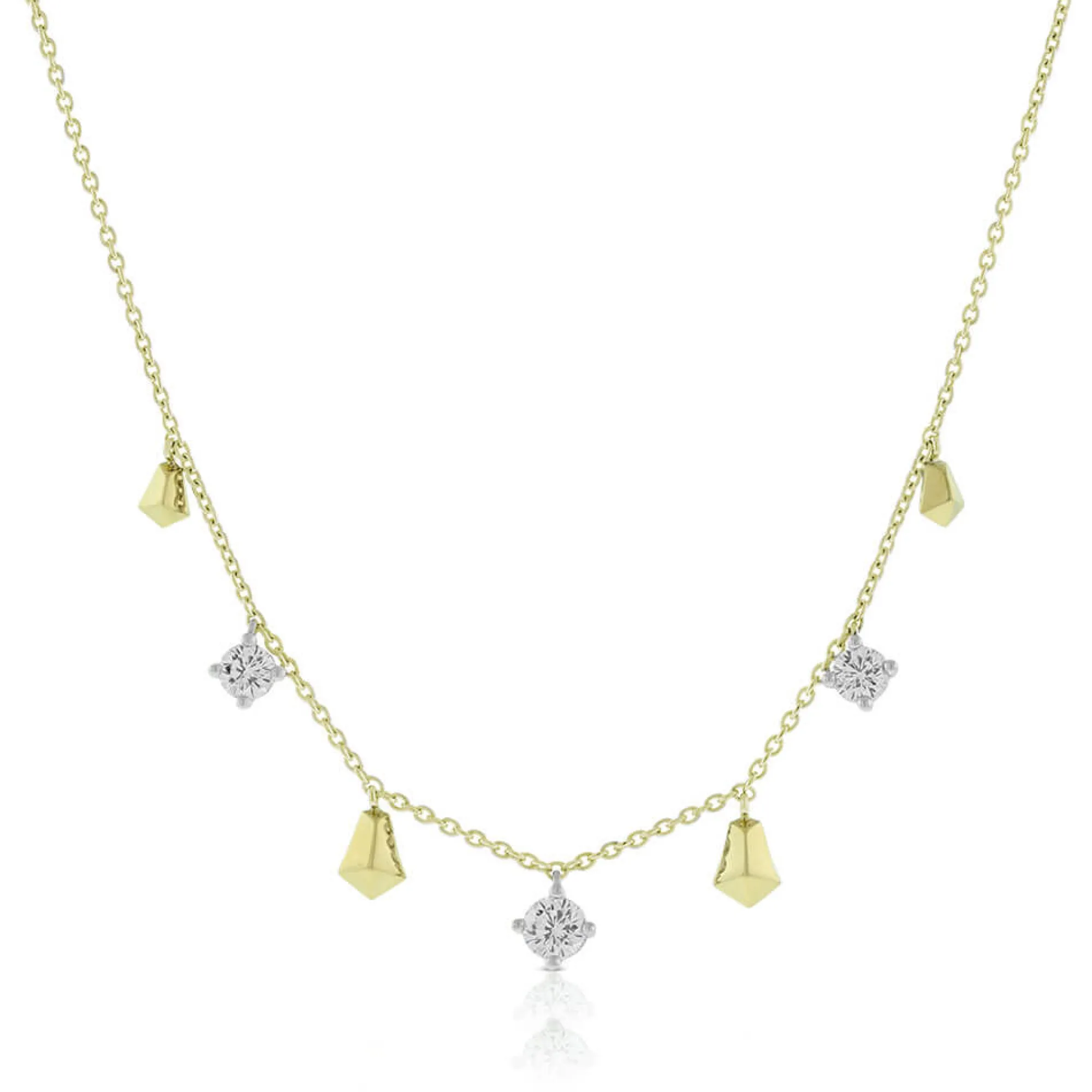 Signature Jade Trau for Ben Bridge Diamond Station Necklace 18K