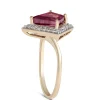 Kite Purple Garnet Gemstone Ring, 14K Yellow Gold Discount