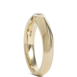 Knife Edge Diamond Ring, 18k Yellow Gold Sale