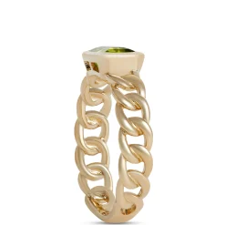 Linked Shank Peridot Ring, 14K Yellow Gold Sale