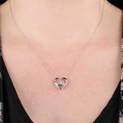 Love's Pulse Diamond Heart Pendant 14K Clearance