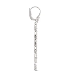 Marquise Diamond Drop Earrings, 14K White Gold Discount