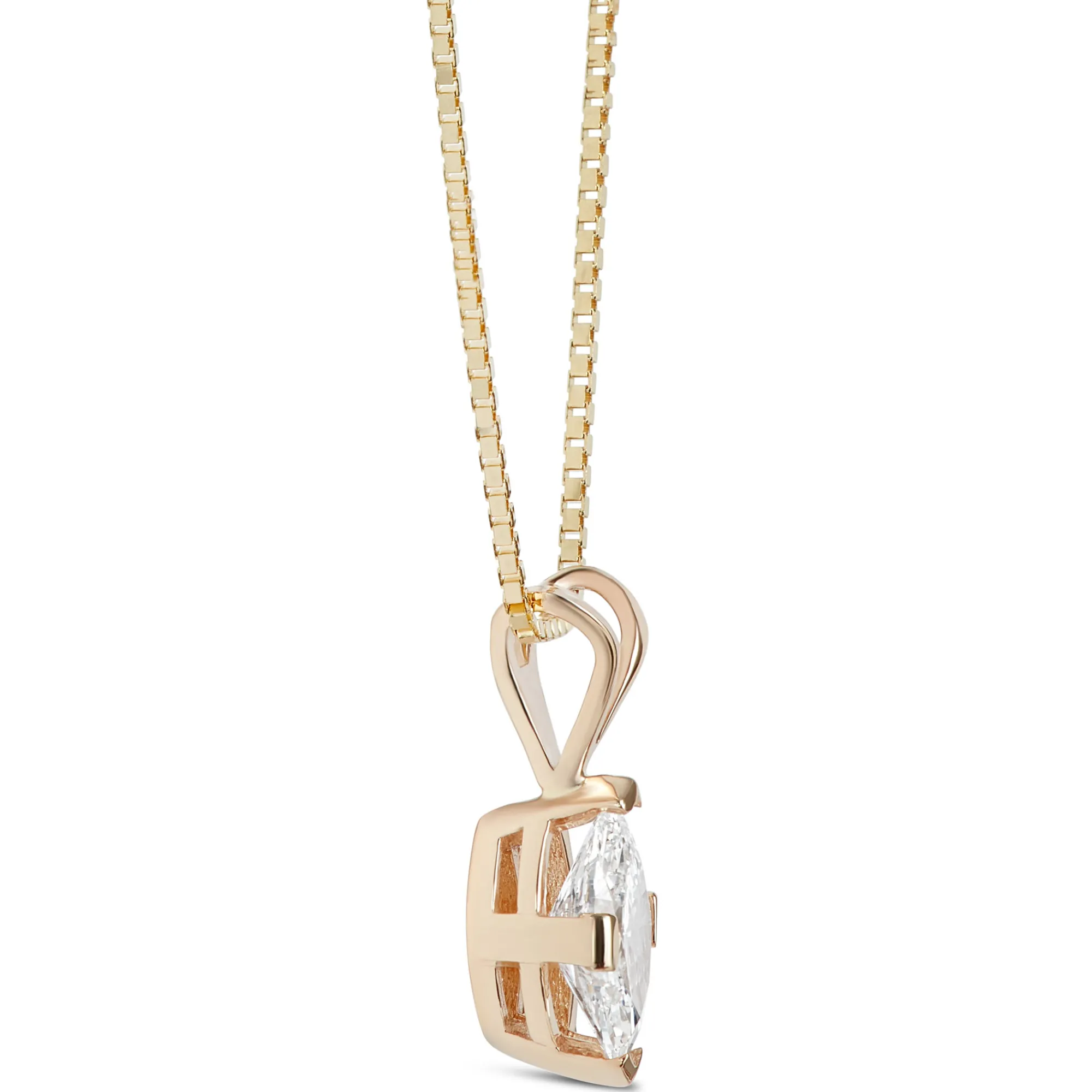 Marquise Diamond Pendant, ¾ Carat Total Weight, 14K Yellow Gold Discount