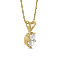 Marquise Diamond Pendant, ⅓ Carat Total Weight, 14K Yellow Gold Online