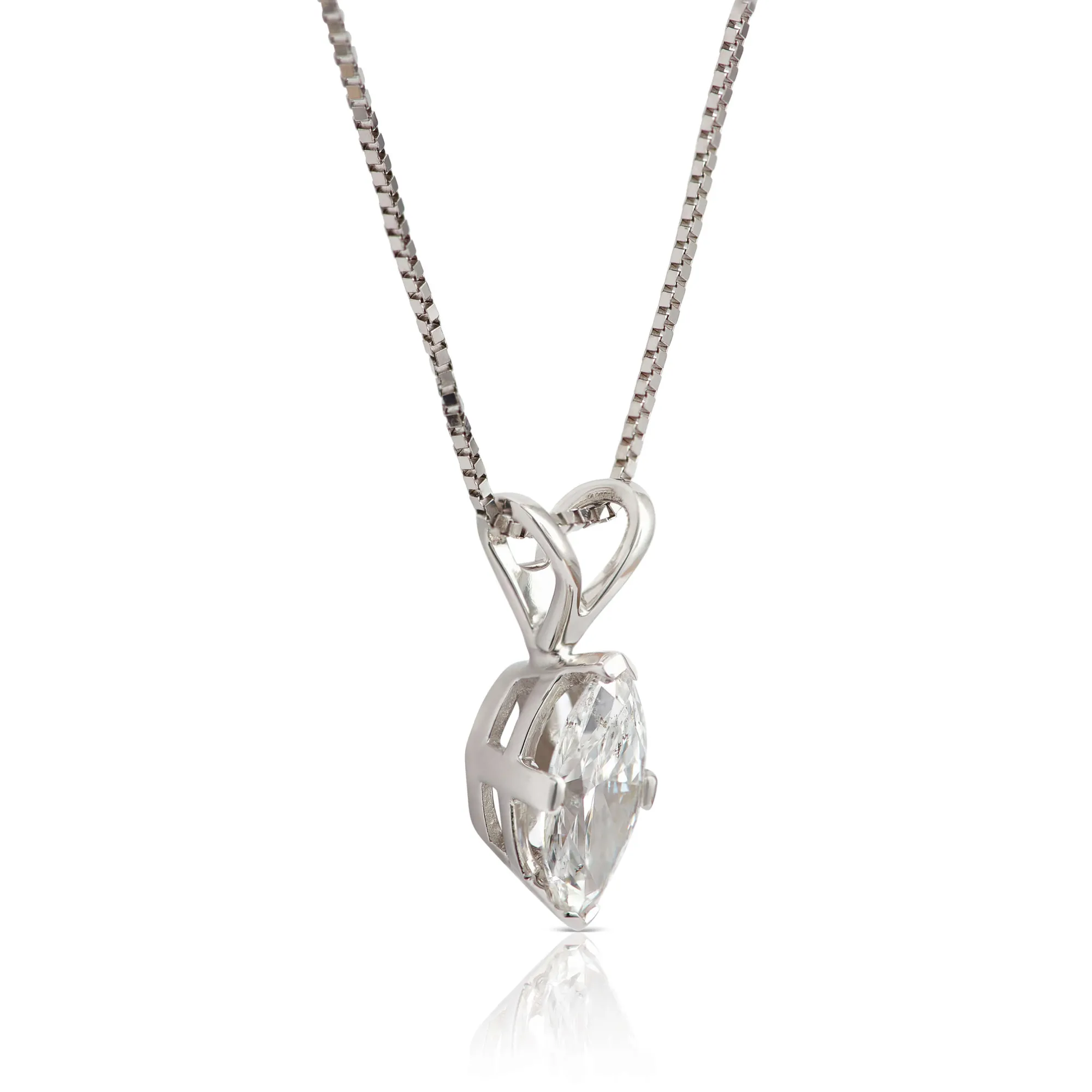 Marquise Diamond Pendant, ⅓ Carat Total Weight, 14K White Gold Best