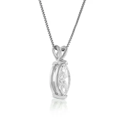 Marquise Diamond Pendant, ¾ Carat Total Weight, 14K White Gold Clearance