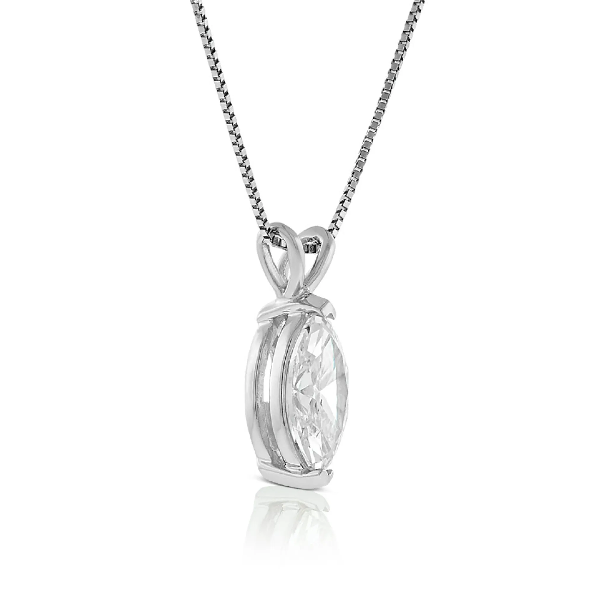 Marquise Diamond Pendant, ¾ Carat Total Weight, 14K White Gold Clearance