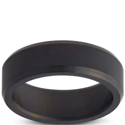 Matte Bevel Black Diamond Polycrystalline Band, 7mm Discount