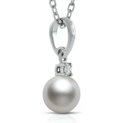 Mikimoto AA Akoya Cultured Pearl & Diamond Pendant 18K, 6mm Discount