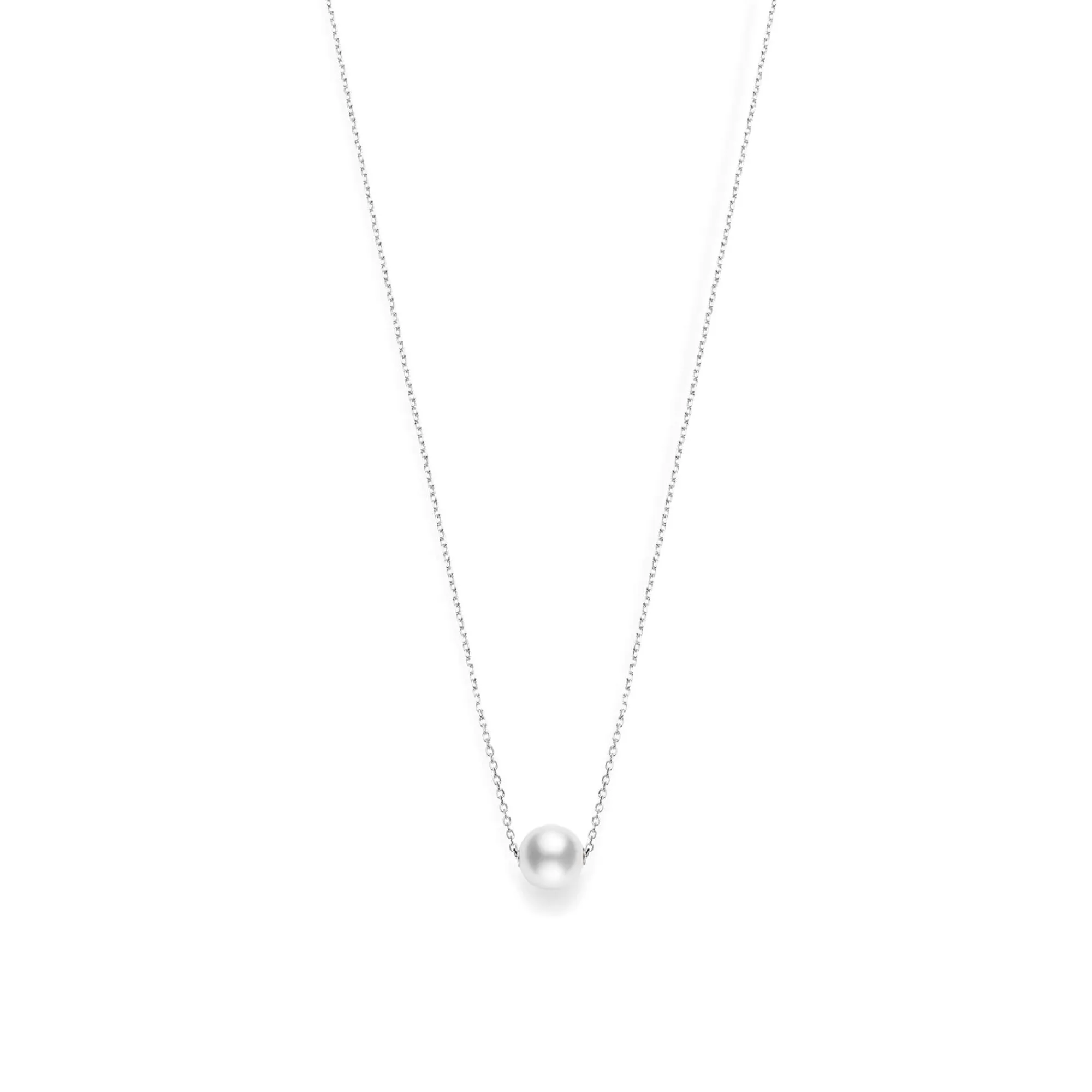Mikimoto Akoya Cultured Pearl Necklace 8mm, 18K White Gold Sale