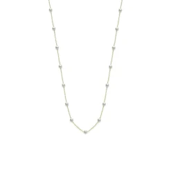 Mikimoto Akoya Cultured Pearl Station Necklace 18K, 32" New