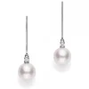 Mikimoto Akoya Cultured Pearl & Diamond Earrings 7mm, 18K Outlet