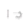 Mikimoto Akoya Cultured Pearl & Diamond Bubbles 3.5mm Hoop Earrings 18K New