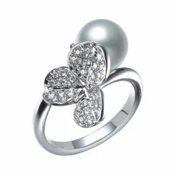 Mikimoto Akoya Cultured Pearl Ring in 18K White Gold Clearance