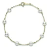Mikimoto Akoya Cultured Pearl Station Bracelet 5mm, A+, 18K Discount